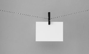 hanged white printing paper