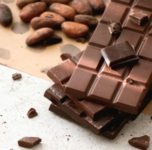 chocolate bars on white table